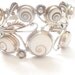 Absolutely Stunning completely hand crafted 925 sterling silver and Shiva eye shell cuff bracelet One of a kind