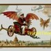 Fantasy French Trade Card Digital Image, Vibrant Colors