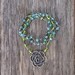 Peridot and Apatite Flower Necklace