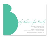 Baby Bump Baby Shower Invitation - Printable Shower Invite - Personalized Baby Shower Invitation - 7x5 OR 6x4 DIY Printable Il_170x135