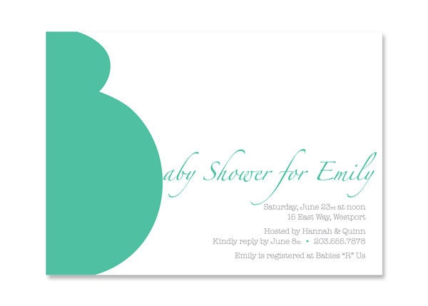 Baby Bump Baby Shower Invitation - Printable Shower Invite - Personalized Baby Shower Invitation - 7x5 OR 6x4 DIY Printable Il_570xn