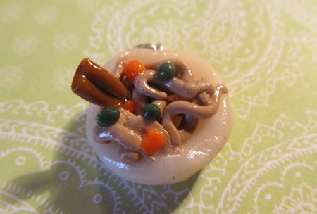 Chinese Lo Mein Polymer Clay charm