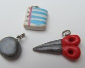 Rock, Paper, Scissors-Best Friend Charms