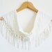 Beige Scarf With Lace / Turkish Handmade Scarf / High Fashion Pashmina With Oya / Beige Shawl