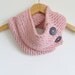 FREE SHIPPING, Knitting Cowl Knit Pattern Scarf  / Pink Shawl / Pink Cowl
