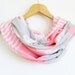FREE SHIPPING, Pink Striped Scarf / High Fashion Shawl / Spring 2012 Fashion Pashmina / Pink - Gray -White / Lightweight, Summer Scarf