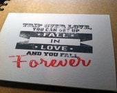 Handmade Typographical Valentines Day Anniversary I Love You Greeting Card