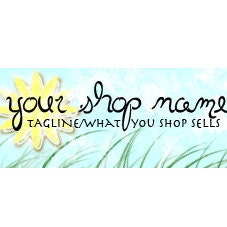 Etsy Shop Banner, Sunshine and open fields, clouds, graphics, graphic design, customized