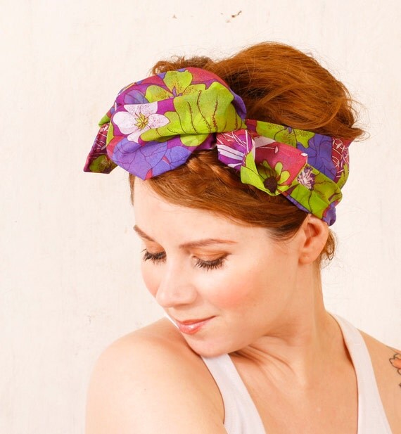 Summer headband Floral headband Turban headband Hair by mynoush