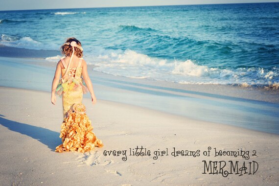 Reserved Listing - MICHELLE-Ocean's Secret-Poseidon Crush MERMAID Costume-Dress Up, Portraits, Birthday, Halloween  (sizes 2 and 7)