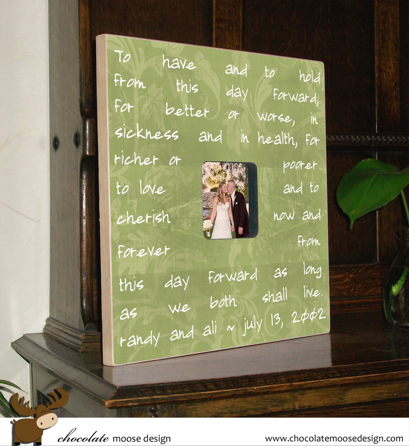 Personalized Wedding Frame Picture Frame Custom Photo Frame 16x16 Wedding Gift Anniversary Gift Parents Gift  Maid of Honor Gift
