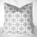 Pillow Covers - Two 18 x 18 Grey White Gotcha Lattice Pillow Covers Grey White Lattice Pillow Covers Decorator Throw Pillows Accent Pillows