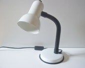 Vintage Desk Lamp- Retro Home decor-Snowy white and black color-Flexible neck - Veneta lumi desk lamp