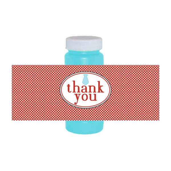 Printable 4 oz. Bubble Bottle Labels - Little Man Party Collection