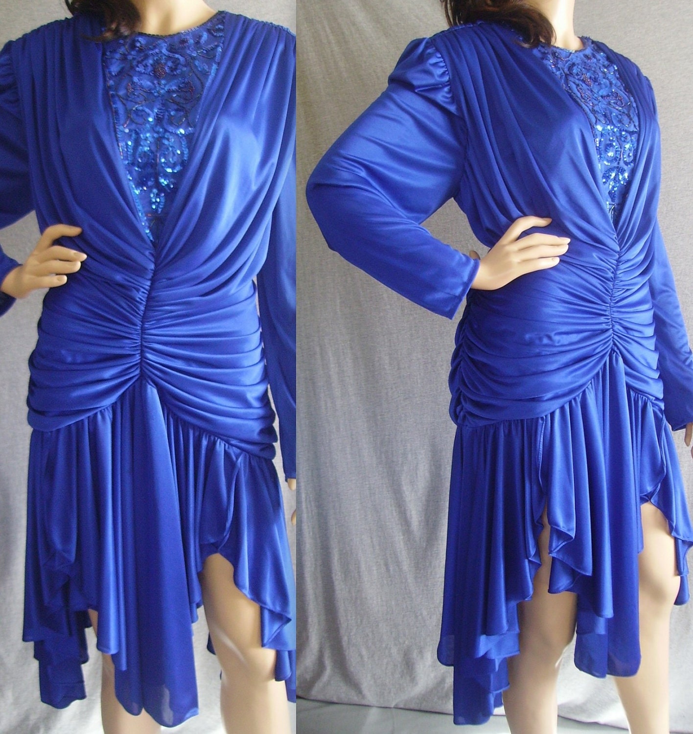 Vintage Dress / 80s Dress / Sequin Dress / 80s Sequin Dress / Dance Dress / Vintage 80s Dress / Avant Gaurde Dress / 80s Vintage Dress