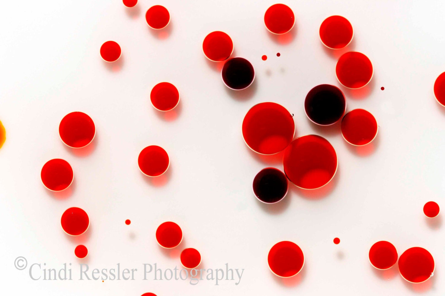 29 red, 5x7 Fine Art Photography, Abstract Photography, Color Reflections - CindiRessler