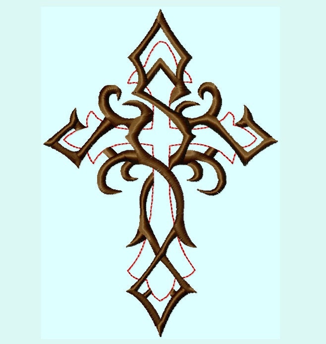 Fancy Cross Embroidery Designs  INSTANT Download
