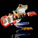 Electric Frog, Real Live Frog and Miniature Guitar, Fender, Wall Art