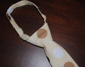Boys Neck Tie - Green & Brown Dots