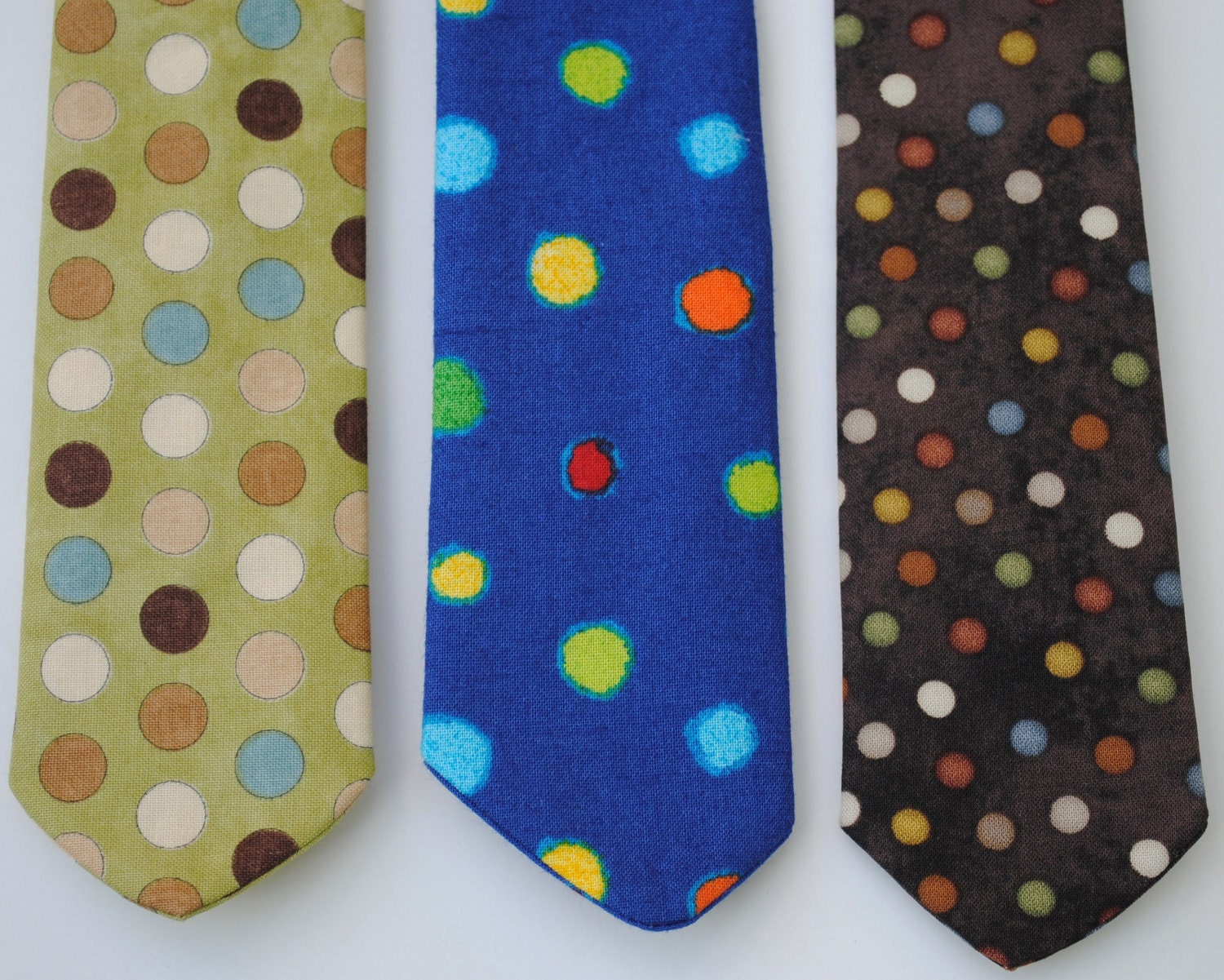 Baby Boy Neck Ties - Pooka Dots - Adjustable