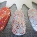 Orange and White Glitter Mix Polish- Riverside Drive