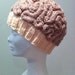 ANNABANANNA Colours made to order Knitted BRAIN Beanie 'BRAINIE' hat evil scary weird cap skullcap pink zombie brains halloween
