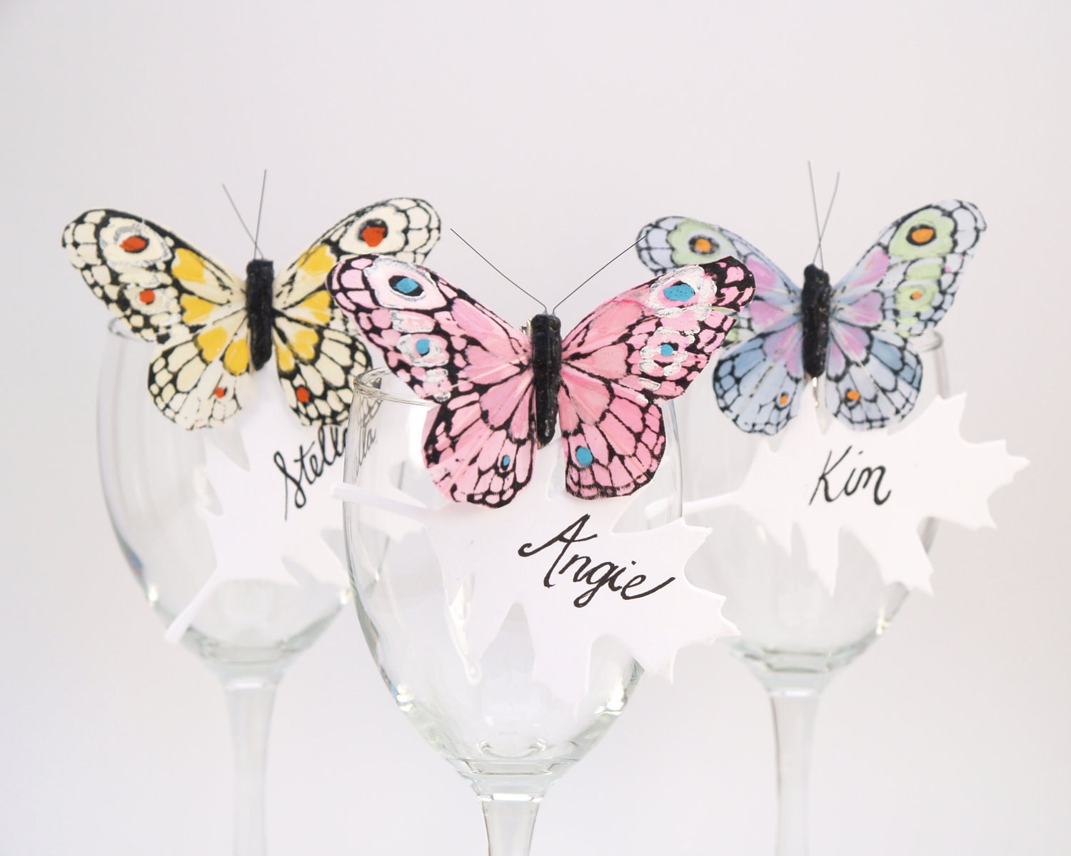 Butterfly Wedding Table Setting Escort Cards for your Wedding Decoration, Magical and Whimsical Guest Name Place Cards Seating