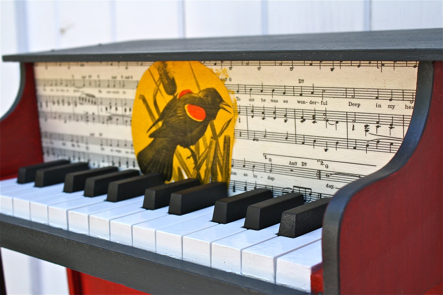 Vintage Jaymar Child's Piano Hand Painted