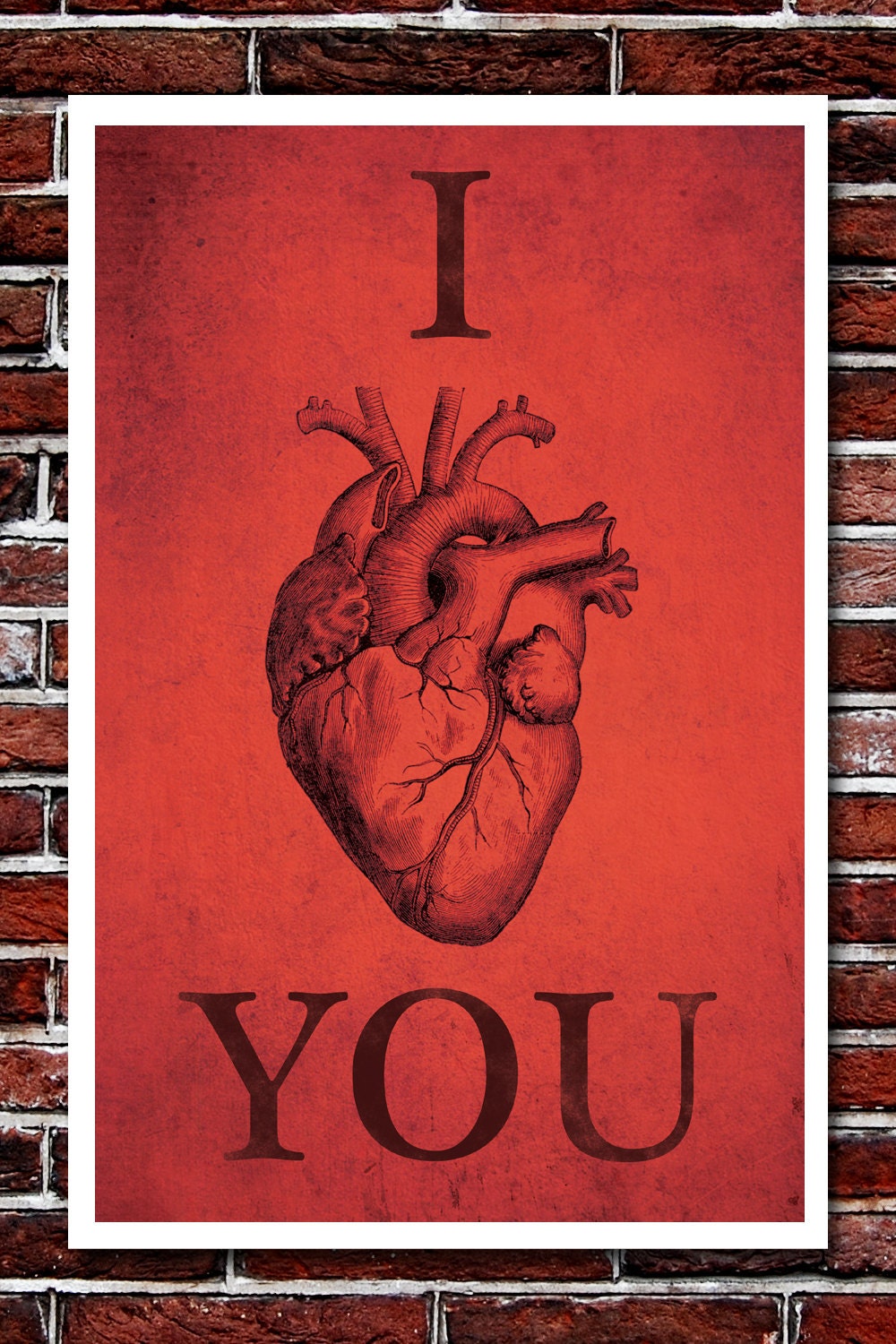 I Anatomically Heart You - Custom Art Print - 11x17