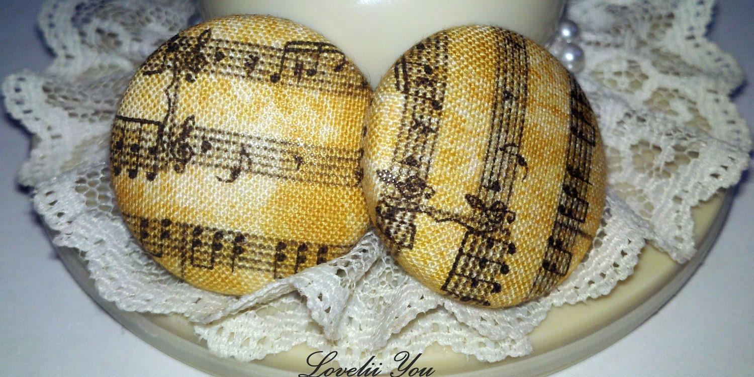 Button Earring- Music is Life