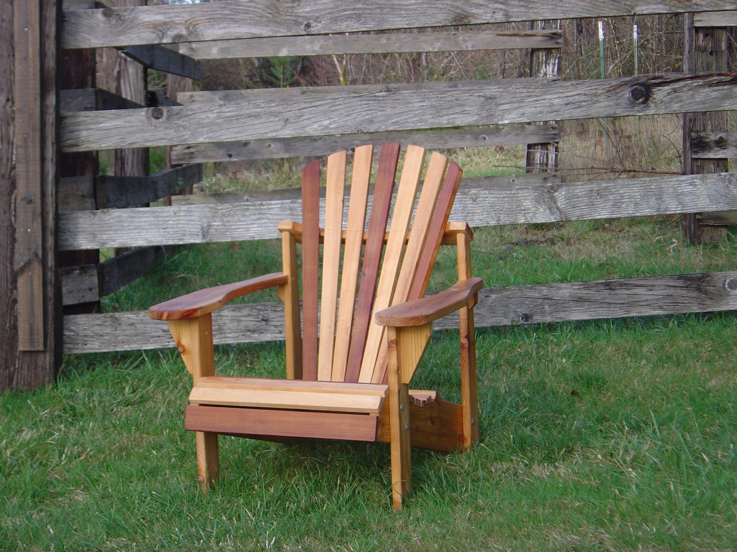 Zebra Striped Cedar Adirondack Chair