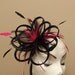 Black and Hot Pink Feather Fascinator Hat - wedding, ladies day - choose any colour feathers & satin