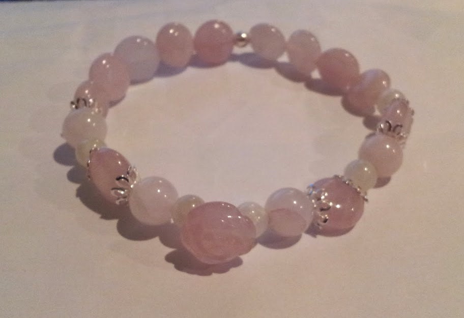 Fertility/Pregnancy Jewellery - Rose Quartz & Moonstone Bracelet