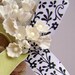Rustic White Boutonniere Black Forget Me Not