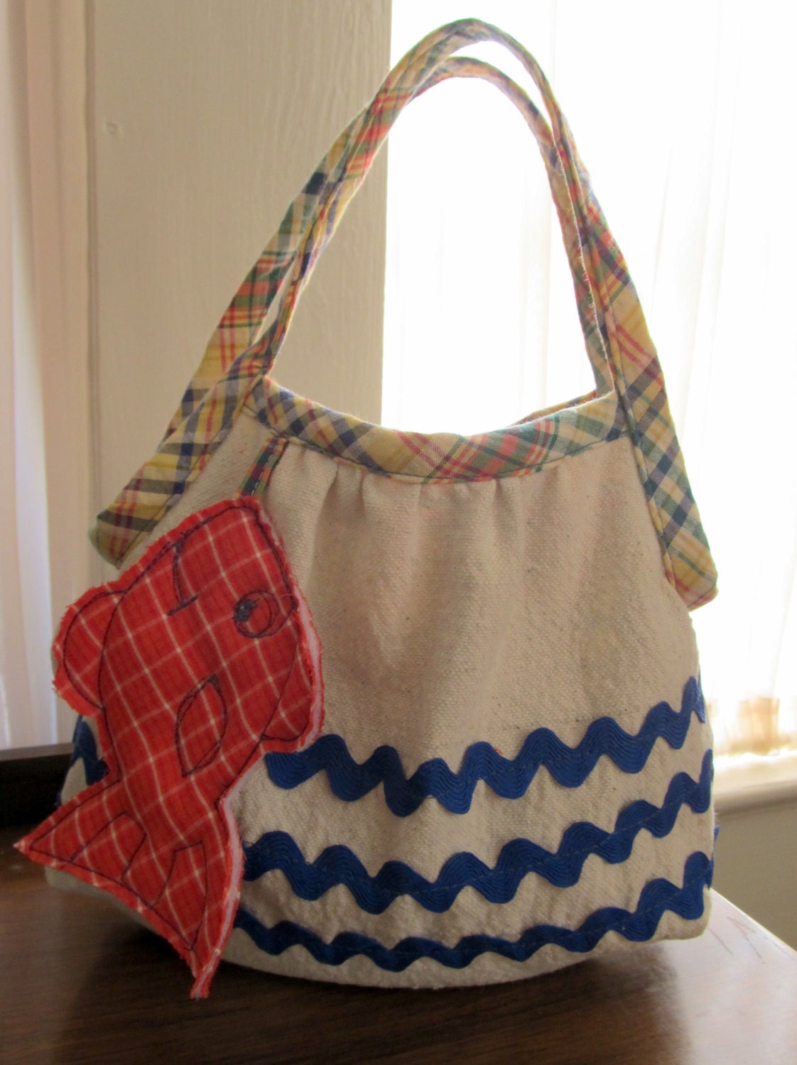 Deep Blue Sea - Girl's Purse PDF Pattern Tutorial Summer Purse Tote Accessory Easy Sew