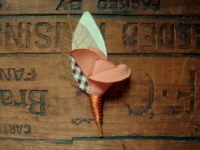 Orange Rose Boutonniere