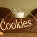 cookies, wood sign