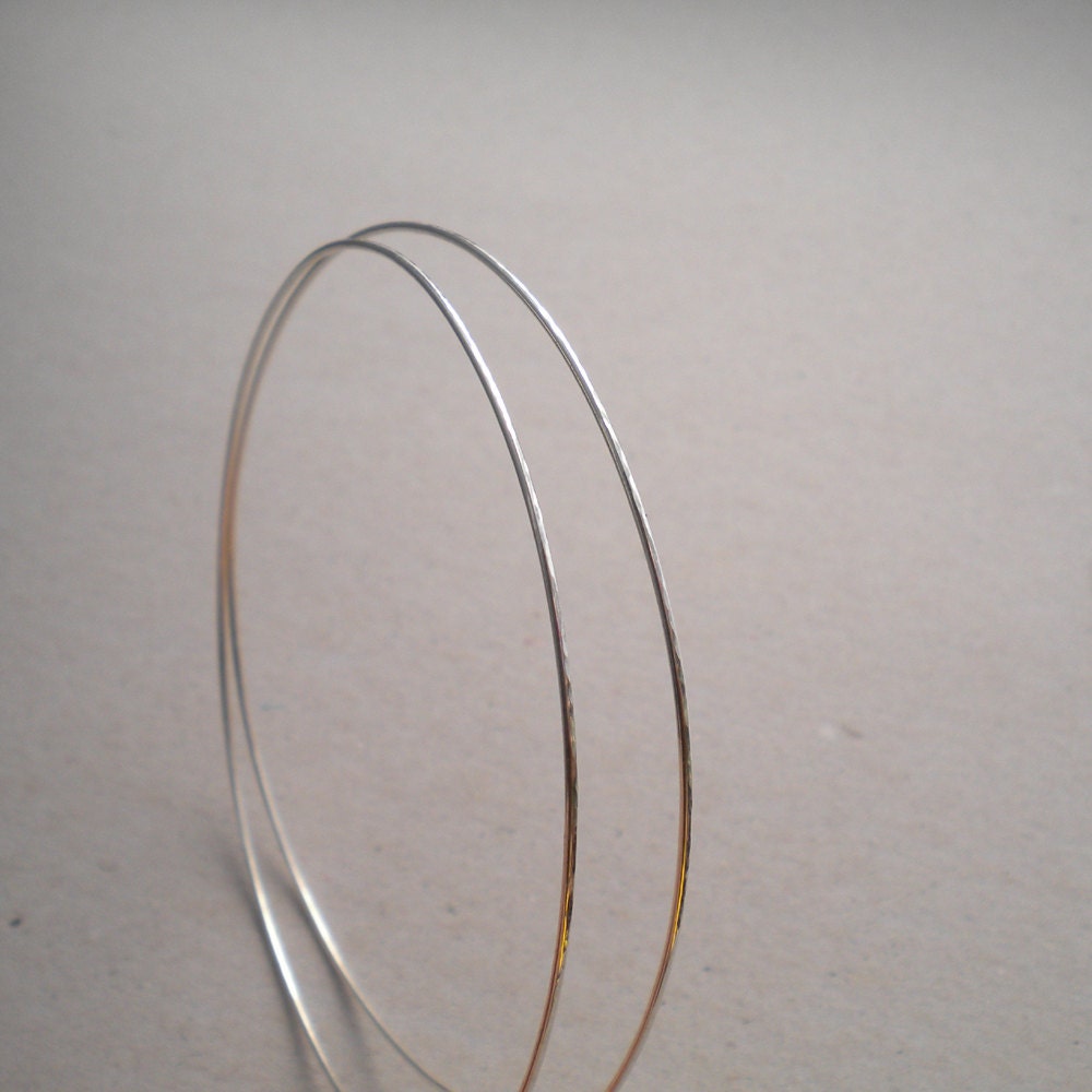 Sterling Silver Hoop Earrings, Modern Hammered Silver Hoops, Large Sterling Silver Hoops, Organic Everyday Earrings, Made to Order