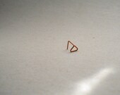 Triangle nose stud, Pure copper nose screw, 24 gauge non tarnish copper, Triangle nose screw, L shaped end or screw end