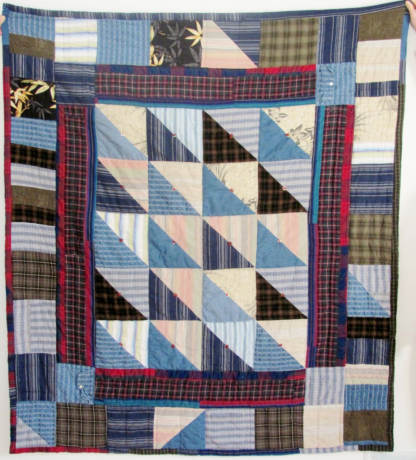 Dad's Shirts Memory Quilt by Worthquilts on Etsy