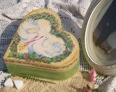 SALE.Heart shaped Ring bearer Wedding box, jewelry, money box.Decoupage techniques " Anniversary Wedding Shabby chic