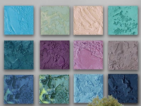 Huge  Abstract Painting, 12 square concrete  CUSTOM abstract painting, Large abstract art, Ivory Gray, terquoise, Sea green, Lavander, Blue
