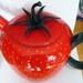 Fabulous Figural Strawberry Metal Teapot Coffeepot Vintage