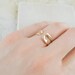 gold safety pin ring us ring size 5 1/2- 8