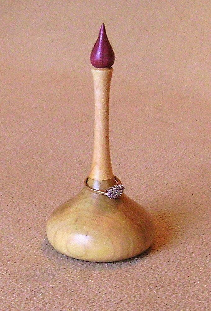 Turned Wooden ring holder