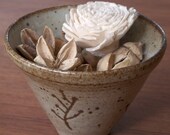 Wee Cup with abstract plant design