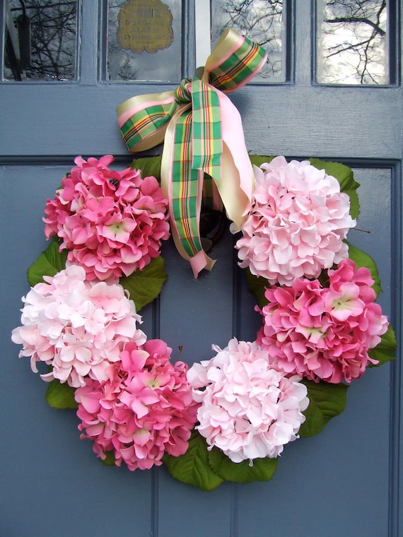 Shades of Pink Spring Wreath