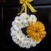White and Yellow Daisy Wreath