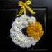 White and Yellow Daisy Wreath