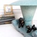 RESERVED for G: Retro Poodle Table Lamp. Blue Atomic Style. Hollywood Kitsch. Mid Century Eames